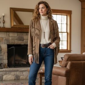 ROLLIN ON BY DERRIÈRE LADIES Vintage Suede Fringe Jacket